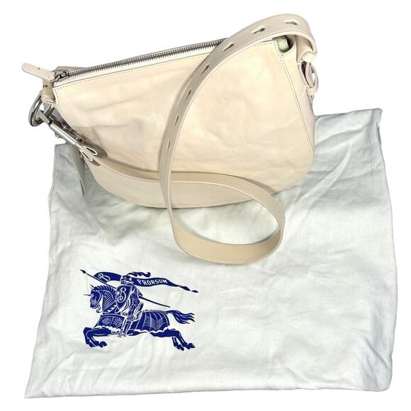 NWT Burberry Knight Crinkle Leather‎ Shoulder Crossbody Bag - Picture 3 of 15